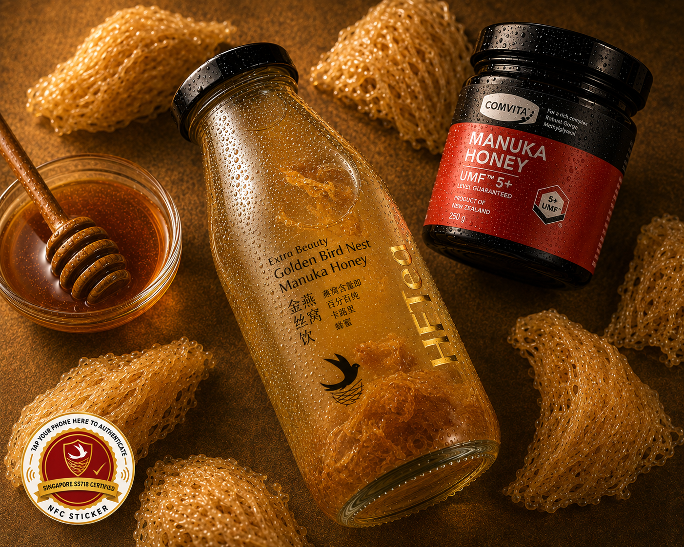 Heng Foh Tong Golden Bird Nest Manuka Honey authenticity verification